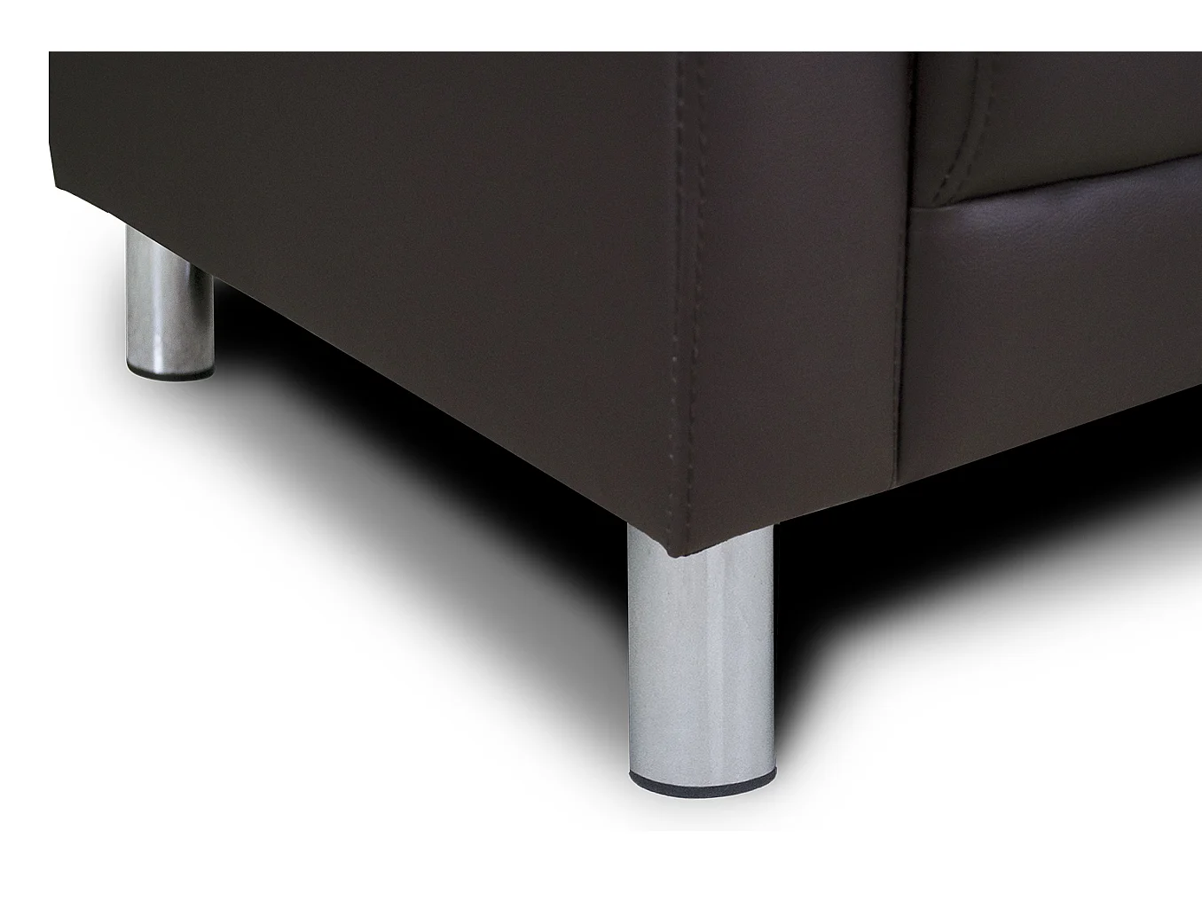 Divano 2 posti in ecopelle testa di moro mod. Charlie