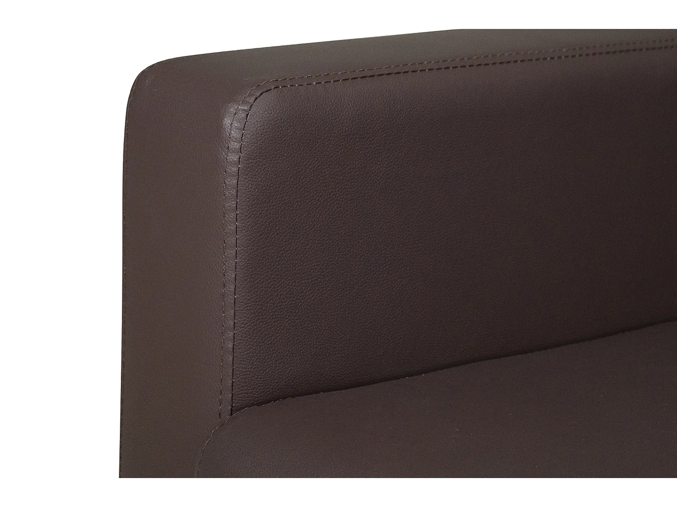 Divano 2 posti in ecopelle testa di moro mod. Charlie