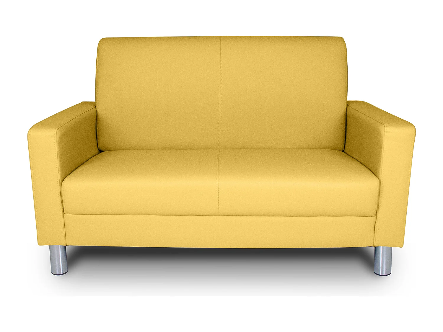 Divano 2 posti in ecopelle giallo senape mod. Charlie