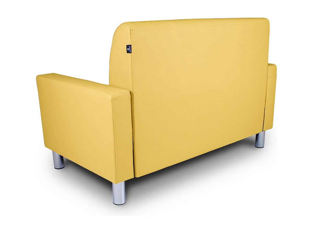 Divano 2 posti in ecopelle giallo senape mod. Charlie