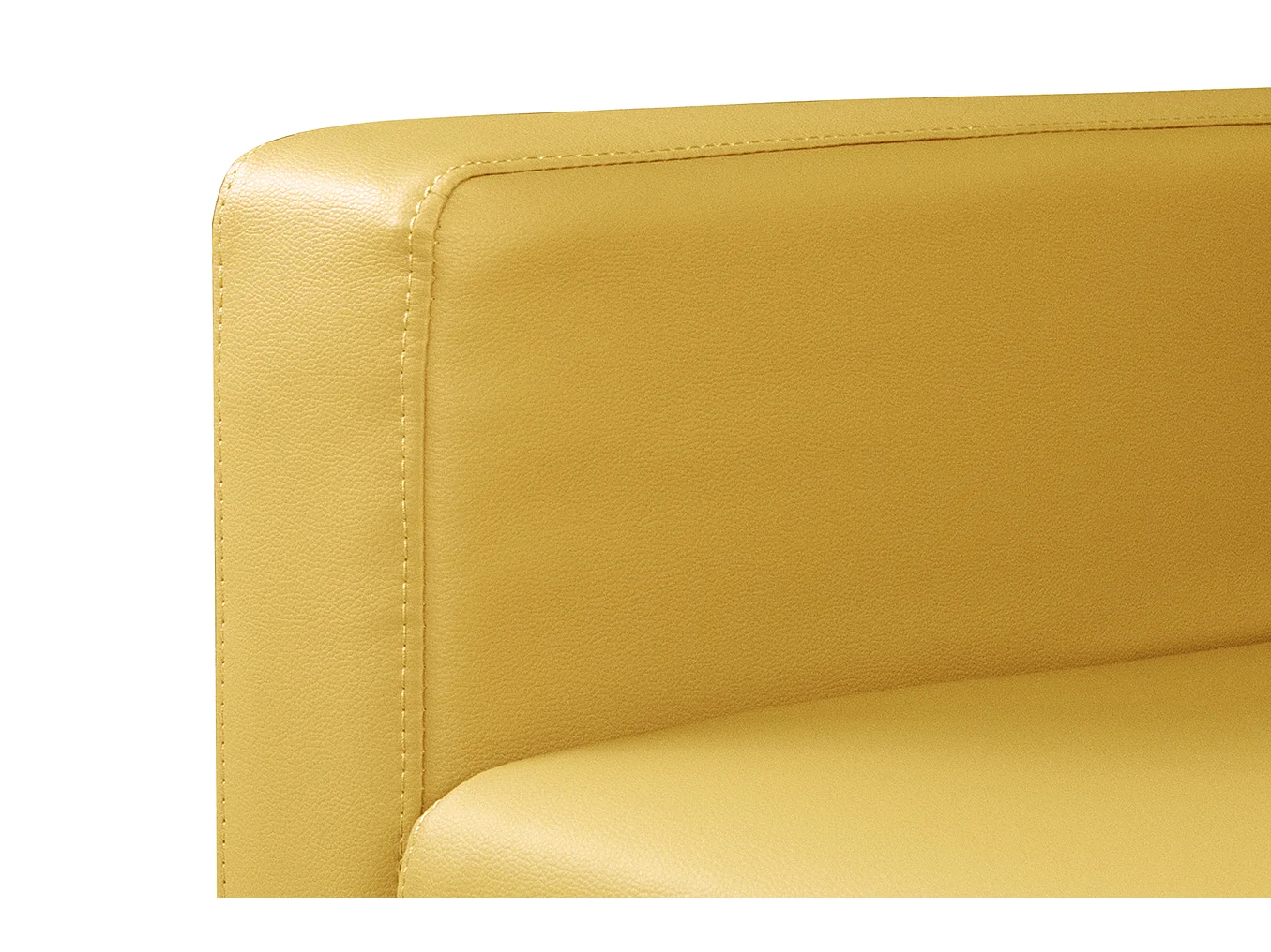 Divano 2 posti in ecopelle giallo senape mod. Charlie