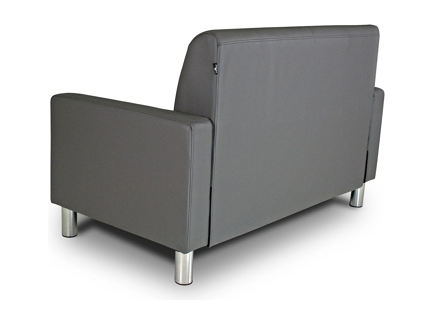 Divano 2 posti in ecopelle grigio scuro mod. Charlie