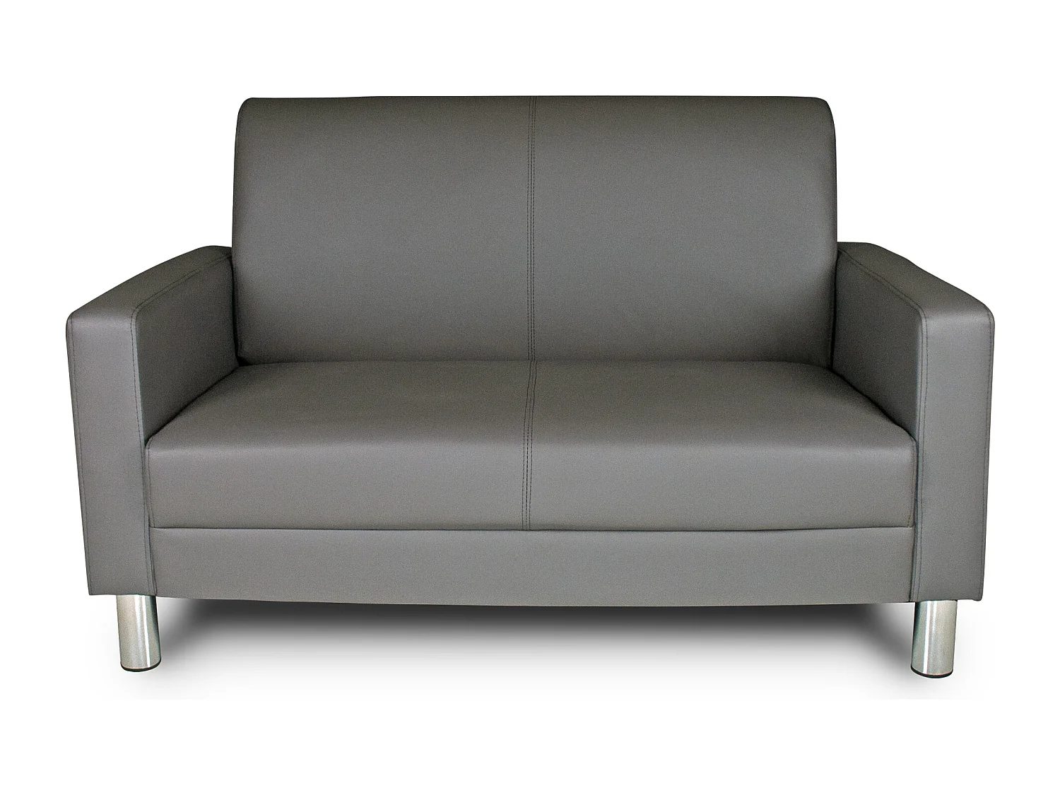 Divano 2 posti in ecopelle grigio scuro mod. Charlie