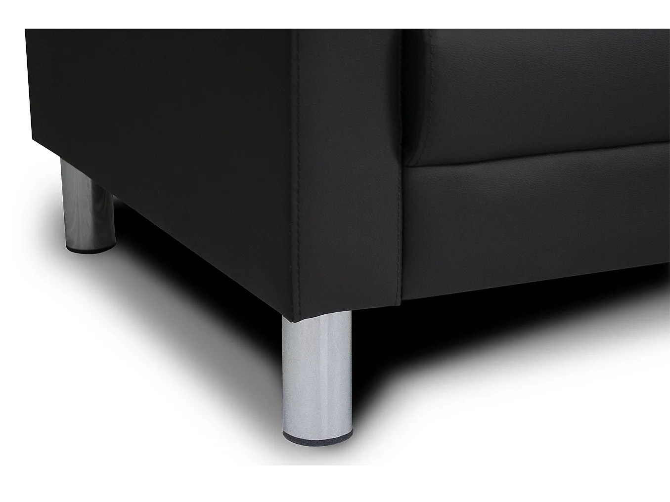 Divano 2 posti in ecopelle nero mod. Charlie