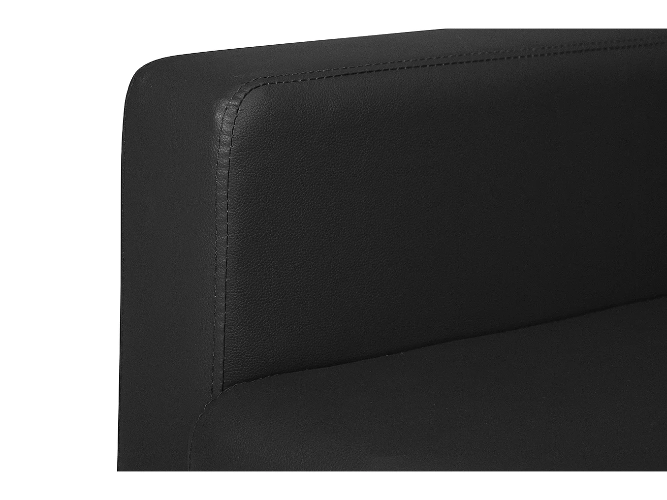 Divano 2 posti in ecopelle nero mod. Charlie