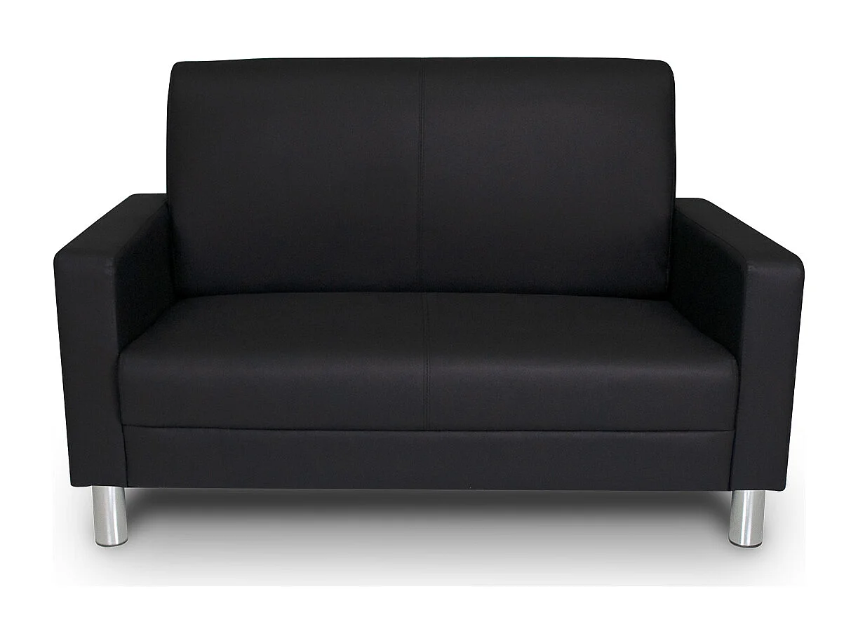 Divano 2 posti in ecopelle nero mod. Charlie