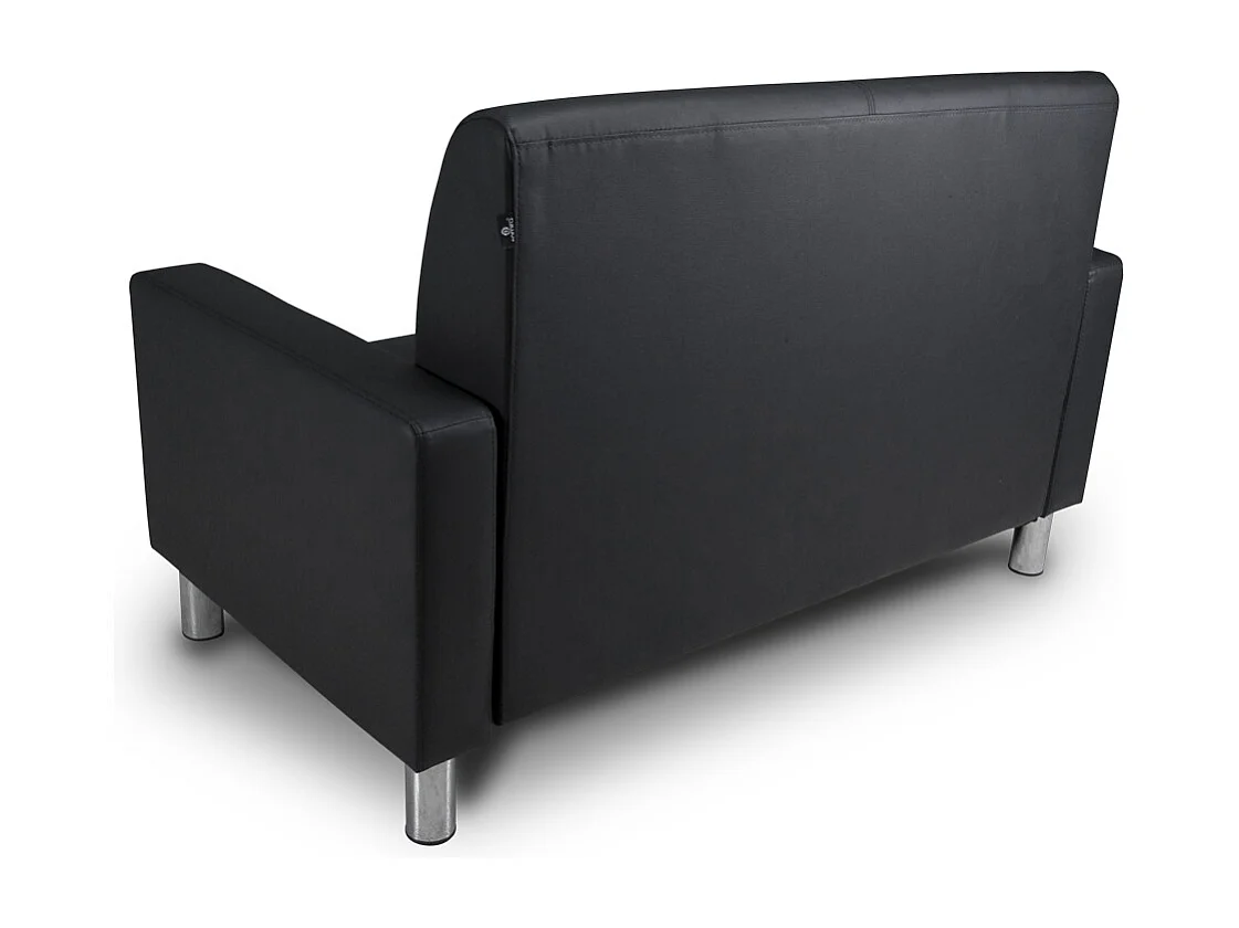 Divano 2 posti in ecopelle nero mod. Charlie