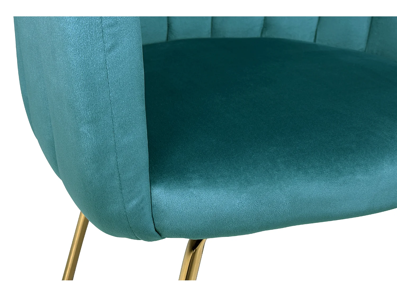 Poltrona conchiglia in velluto verde petrolio poltroncina vintage mod. Perla