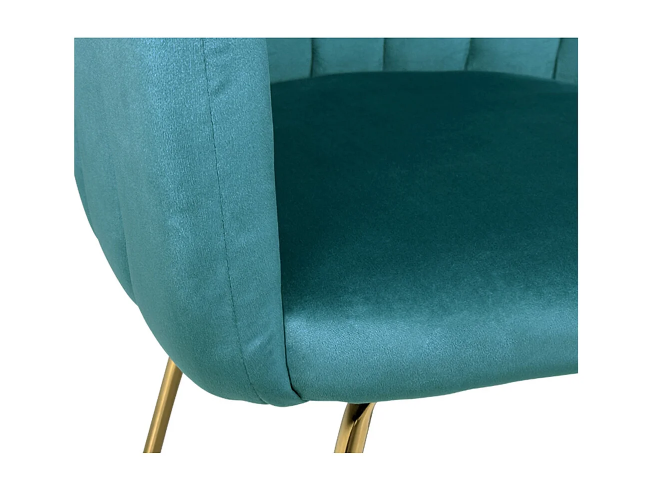 Poltrona conchiglia in velluto verde petrolio poltroncina vintage mod. Perla