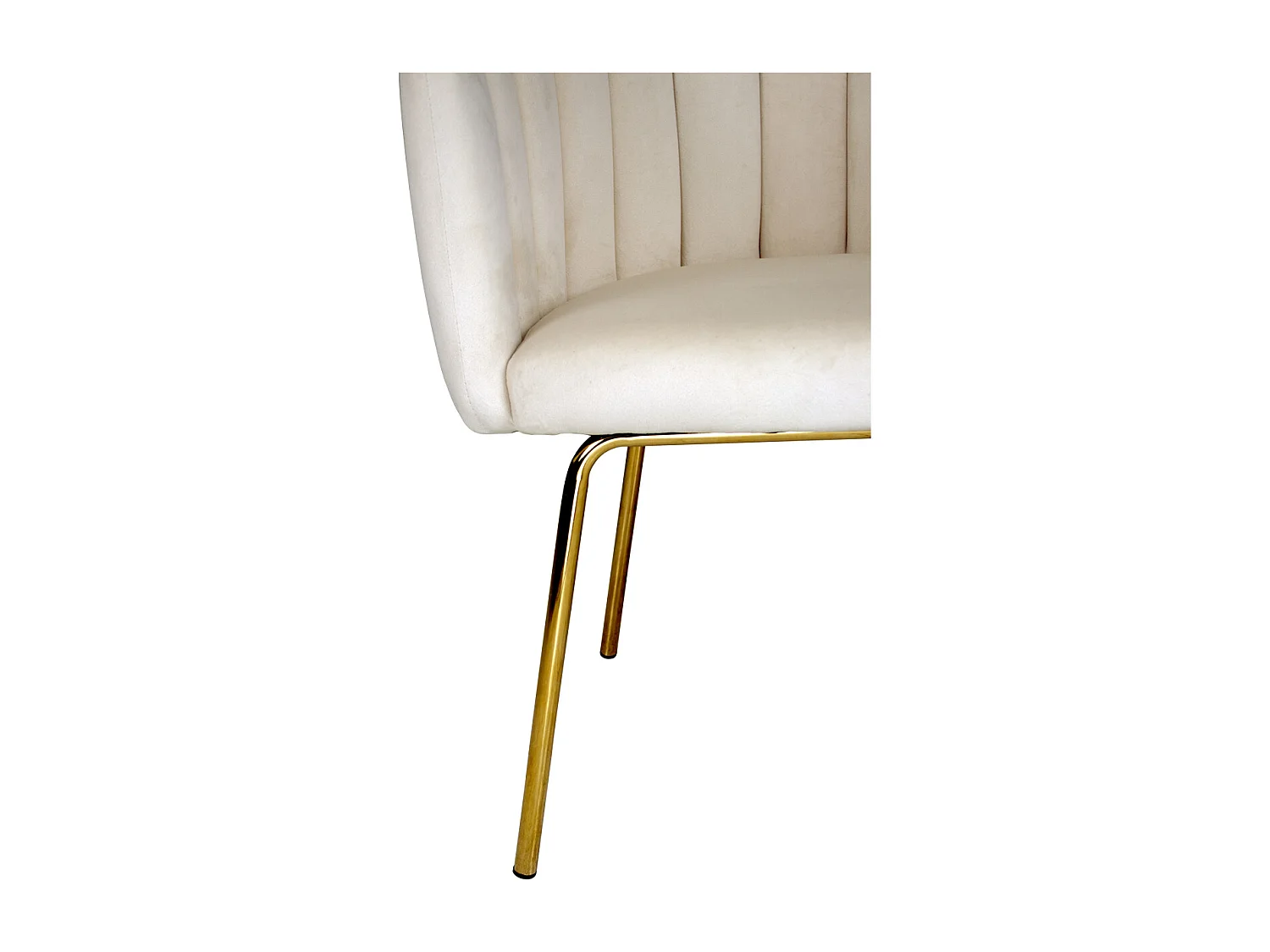 Poltrona conchiglia in velluto beige poltroncina vintage mod. Perla