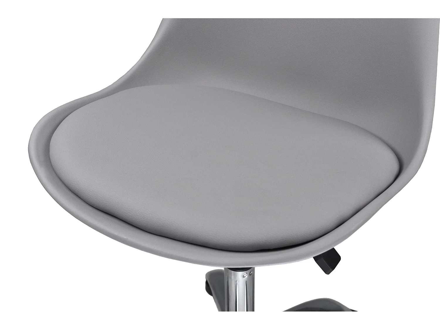 Sedia da ufficio girevole, sedia da scrivania grigia   con rotelle mod. SALLY