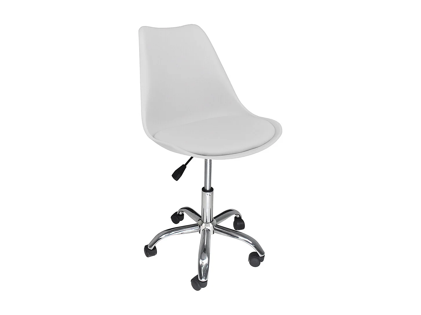 Sedia da ufficio girevole, sedia da scrivania grigia   con rotelle mod. SALLY