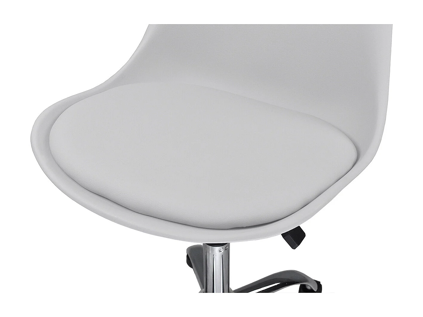 Sedia da ufficio girevole, sedia da scrivania grigia   con rotelle mod. SALLY