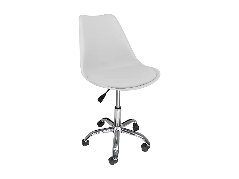 Sedia da ufficio girevole, sedia da scrivania grigia   con rotelle mod. SALLY