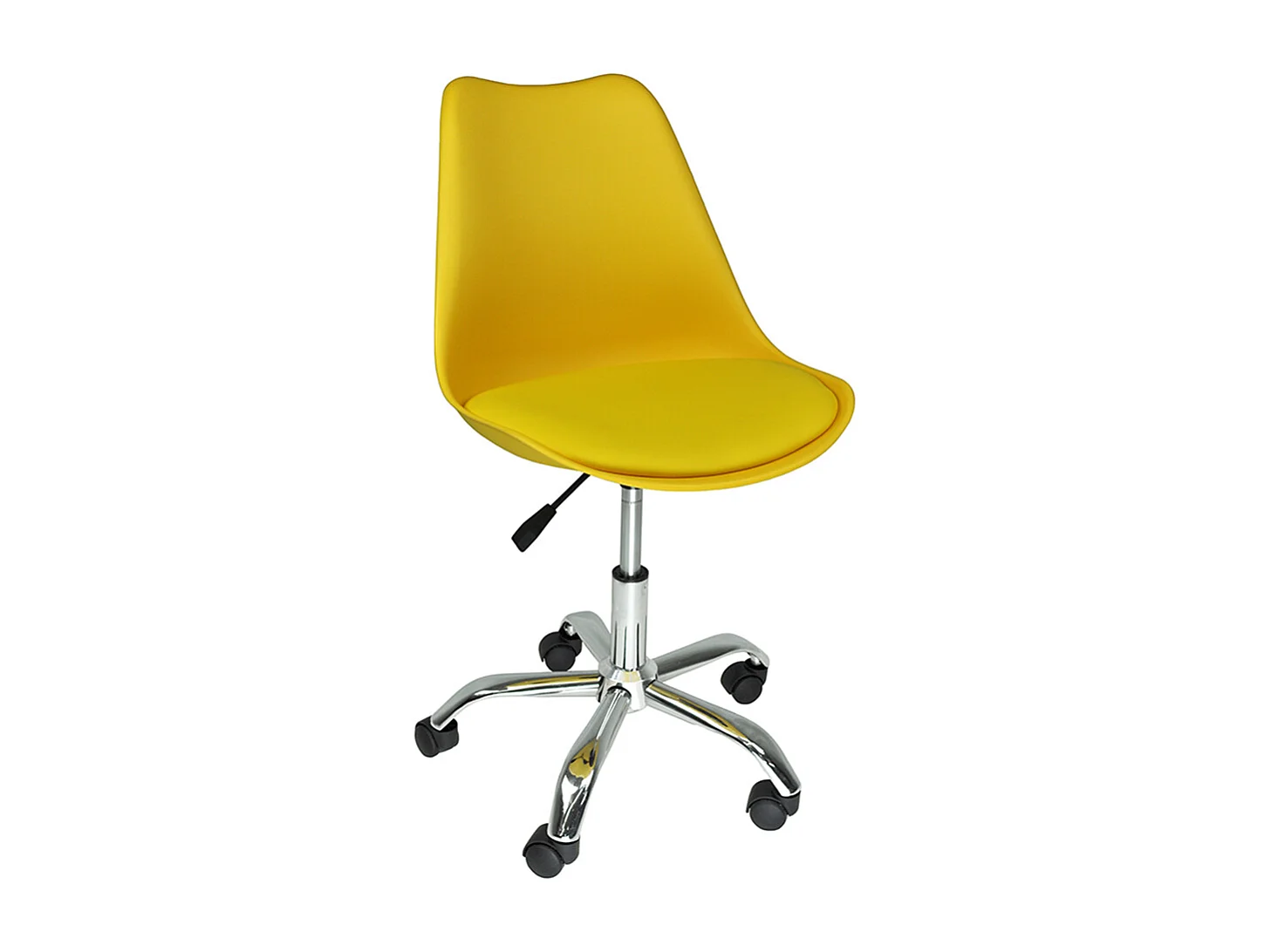 Sedia da ufficio girevole, sedia da gialla con rotelle mod. SALLY