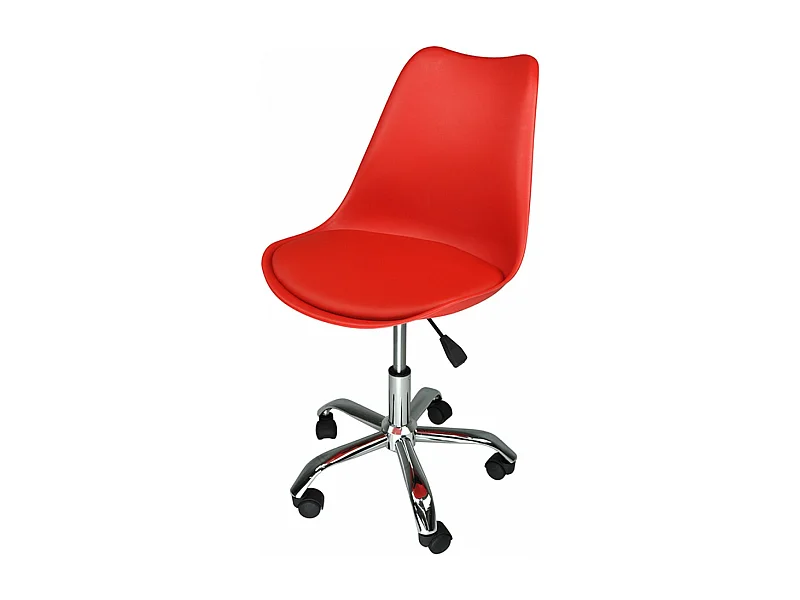 Sedia da ufficio girevole, sedia da rossa con rotelle mod. SALLY