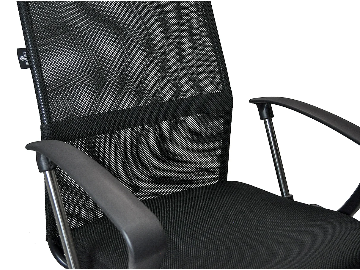 Sedia da ufficio girevole in tessuto nero mod. MILANO