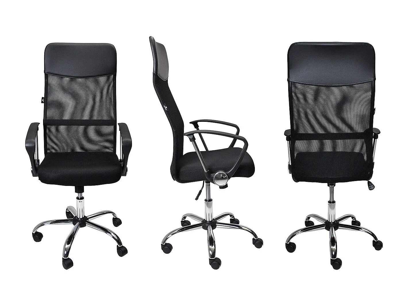 Sedia da ufficio girevole in tessuto nero mod. MILANO