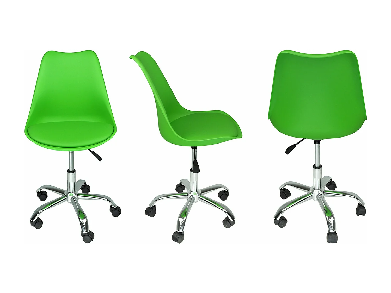 Sedia da ufficio girevole, sedia da verde  con rotelle mod. SALLY