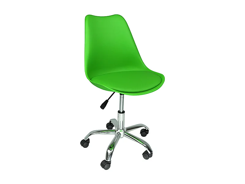 Sedia da ufficio girevole, sedia da verde  con rotelle mod. SALLY