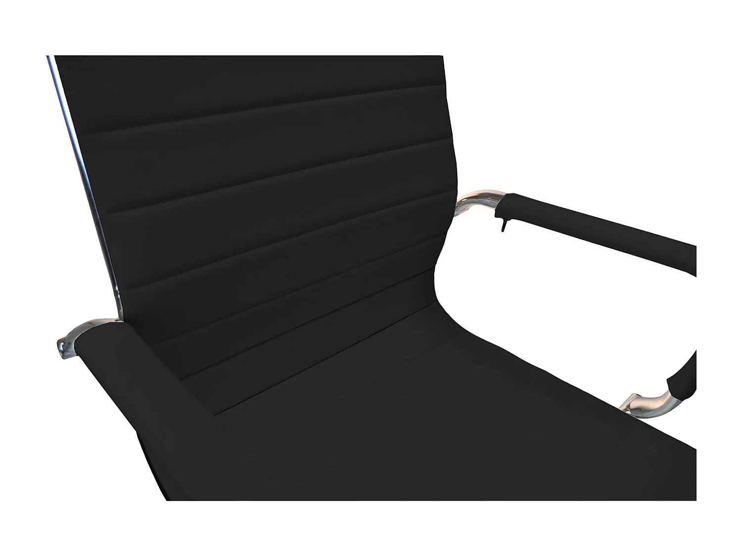 Sedia da ufficio in ecopelle nera mod. TORINO