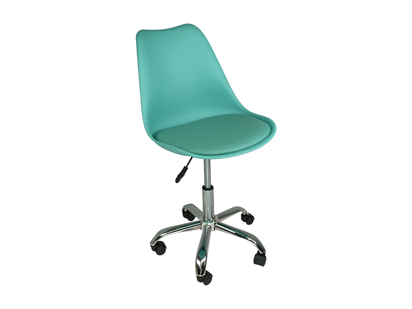 Sedia da ufficio girevole, sedia da scrivania verde acqua con rotelle mod. SALLY