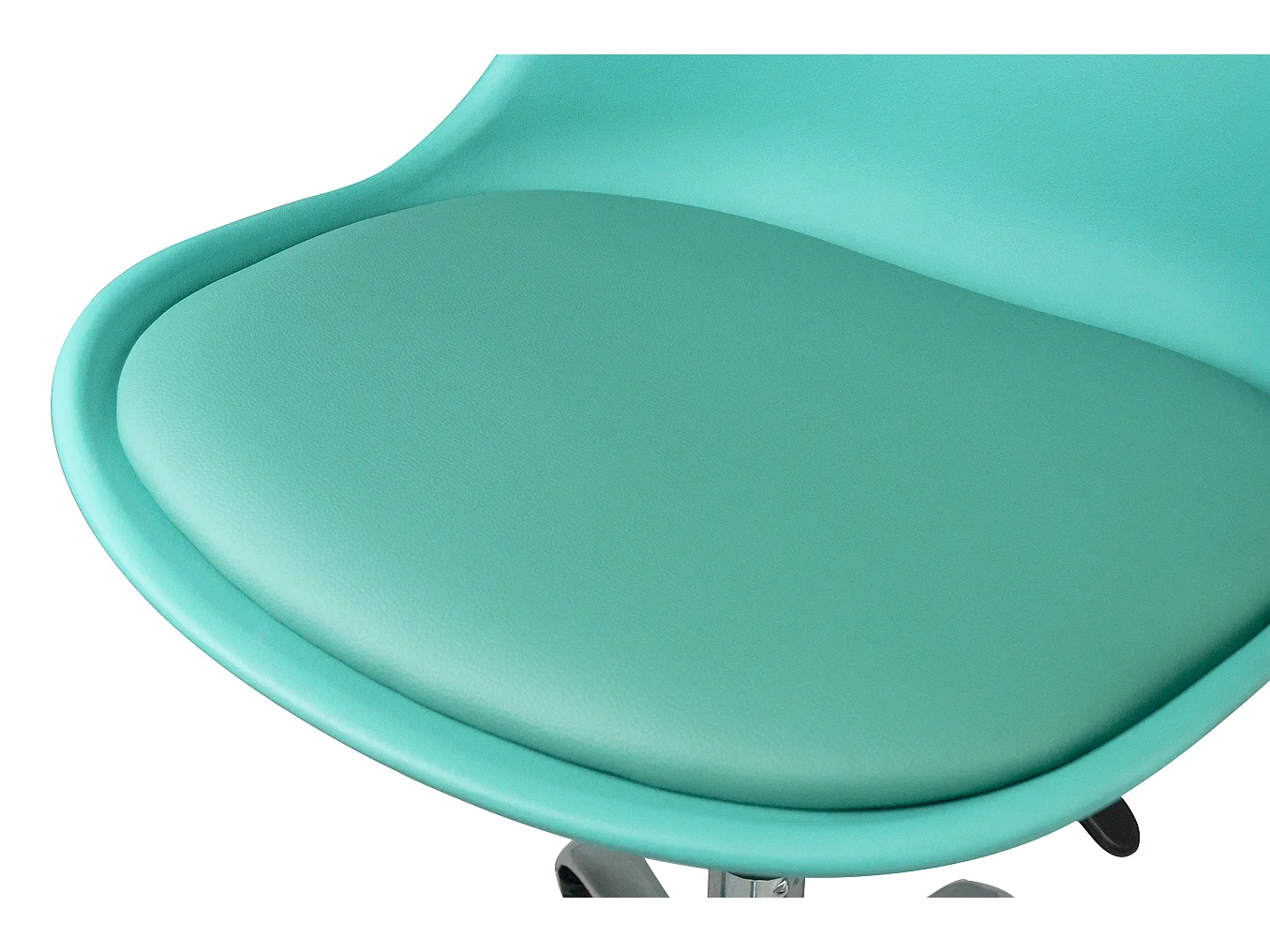 Sedia da ufficio girevole, sedia da scrivania verde acqua con rotelle mod. SALLY