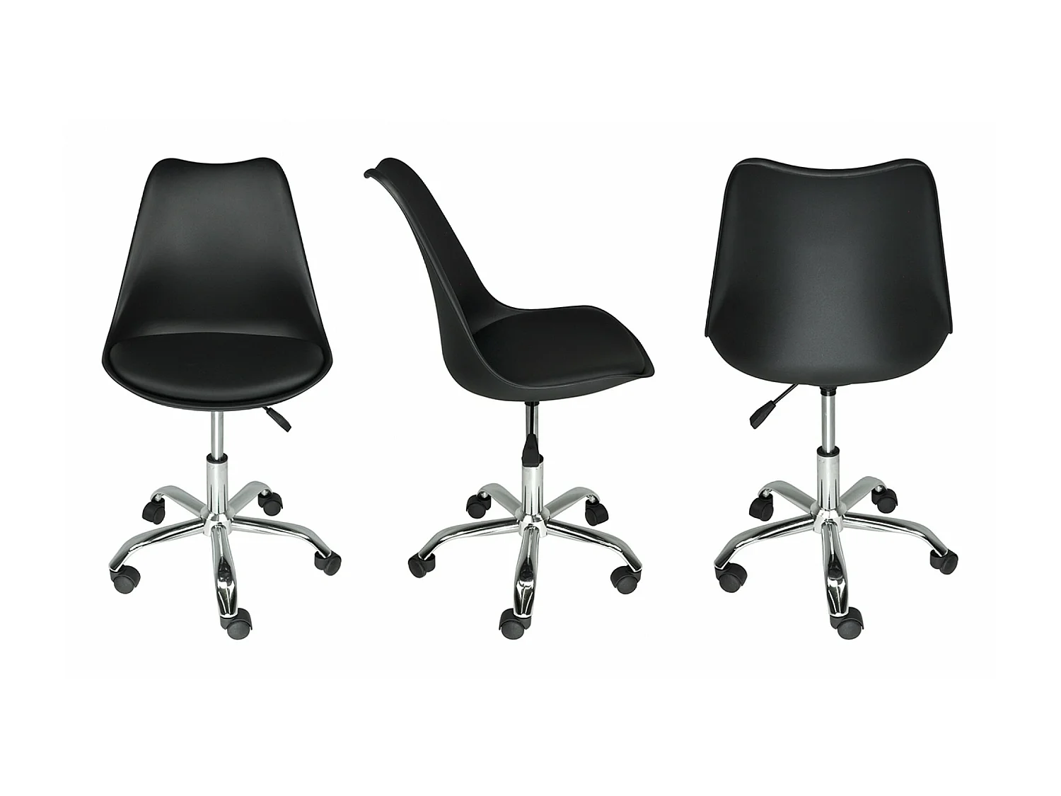 Sedia da ufficio girevole, sedia da nera  con rotelle mod. SALLY