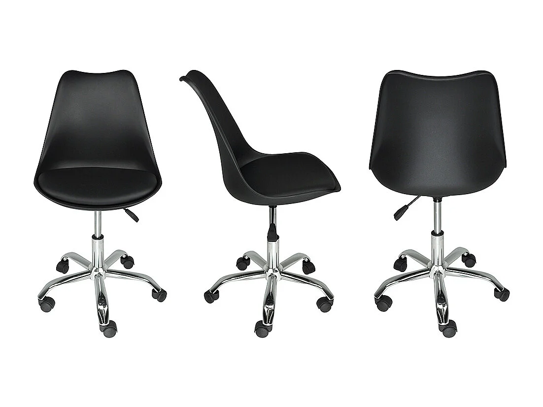 Sedia da ufficio girevole, sedia da nera  con rotelle mod. SALLY