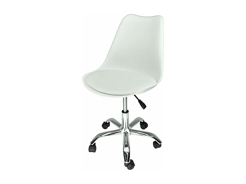 Sedia da ufficio girevole, sedia da bianca con rotelle mod. SALLY