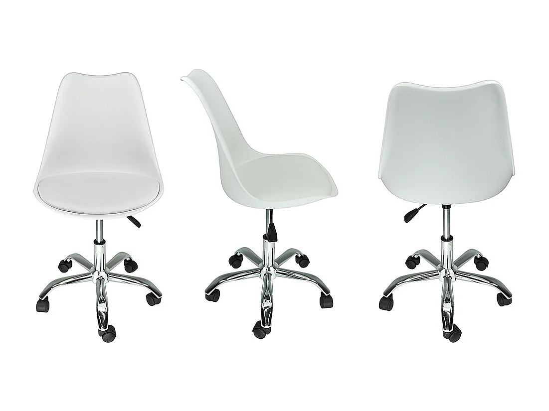 Sedia da ufficio girevole, sedia da bianca con rotelle mod. SALLY