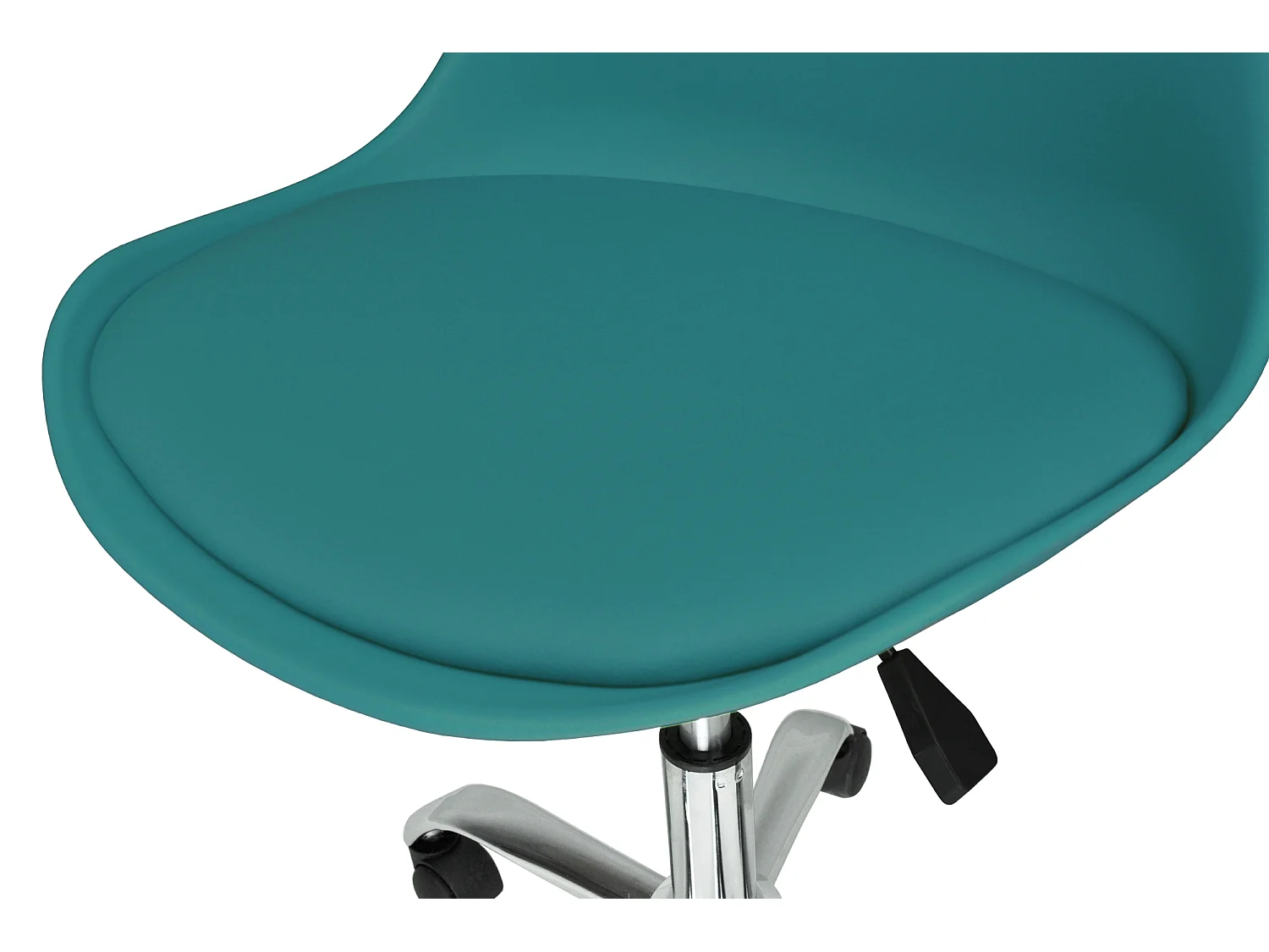 Sedia da ufficio girevole, sedia da scrivania verde petrolio con rotelle mod. SALLY