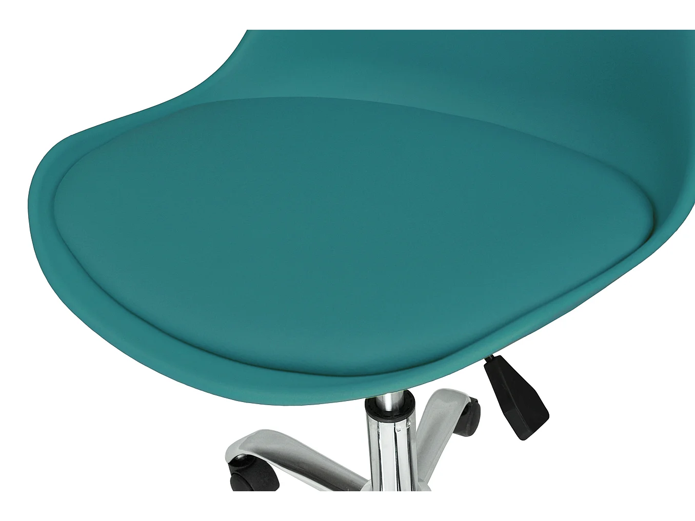 Sedia da ufficio girevole, sedia da scrivania verde petrolio con rotelle mod. SALLY