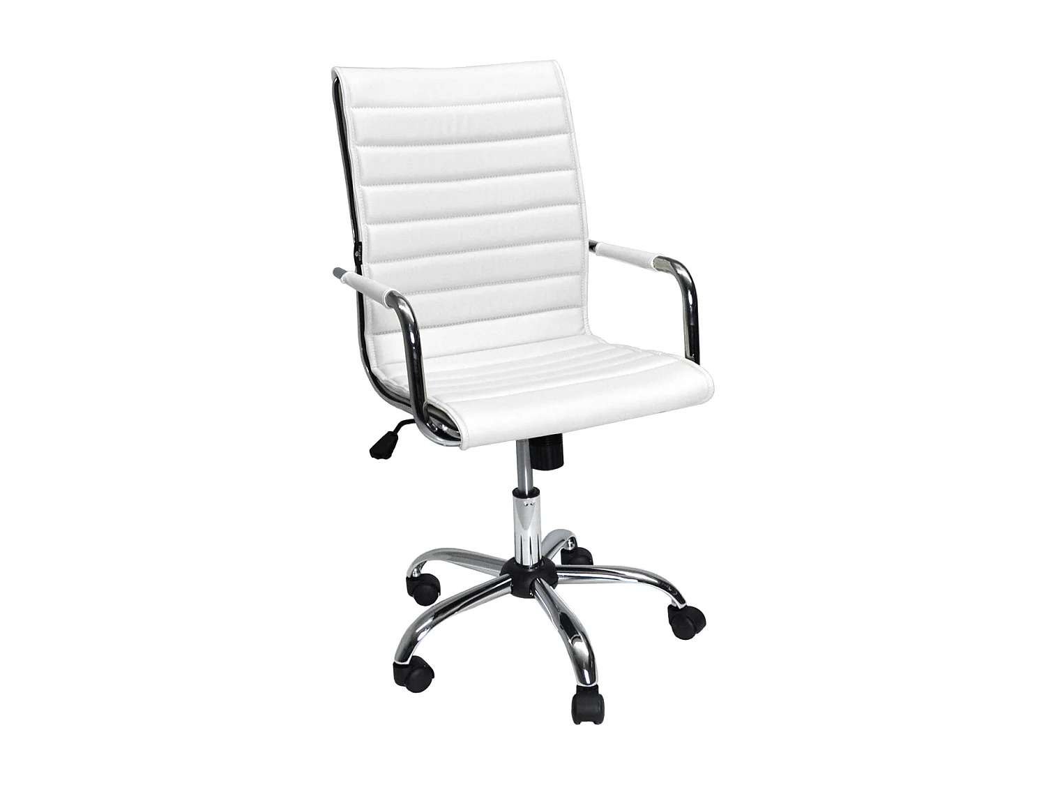 Sedia direzionale in ecopelle Bianca  mod. ASTI