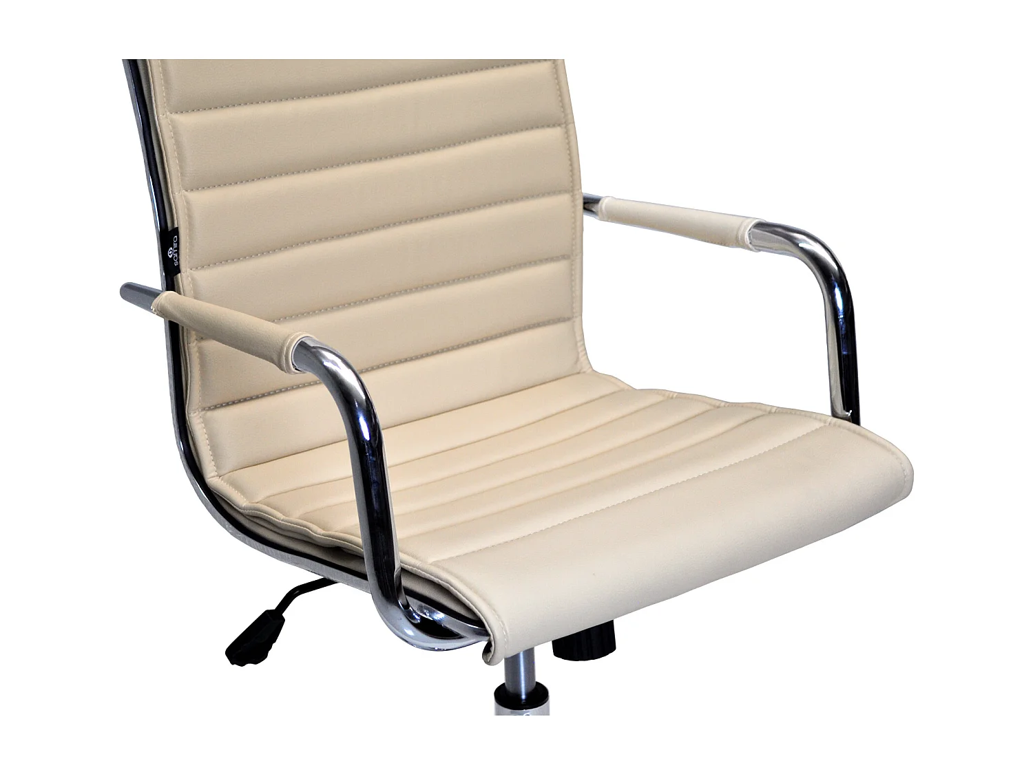 Sedia direzionale in ecopelle Beige mod. ASTI