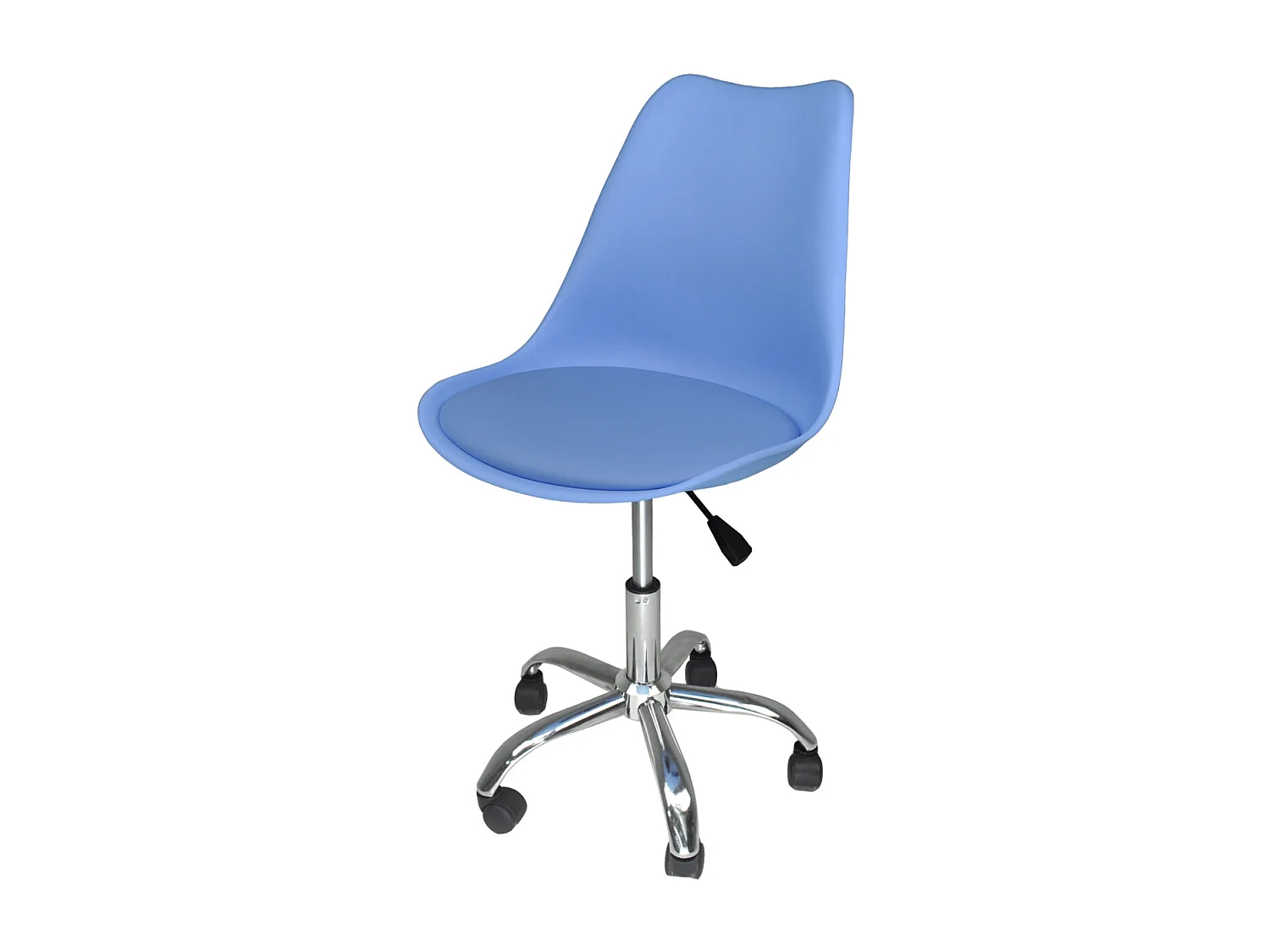 Sedia da ufficio girevole, sedia da scrivania azzurra  con rotelle mod. SALLY