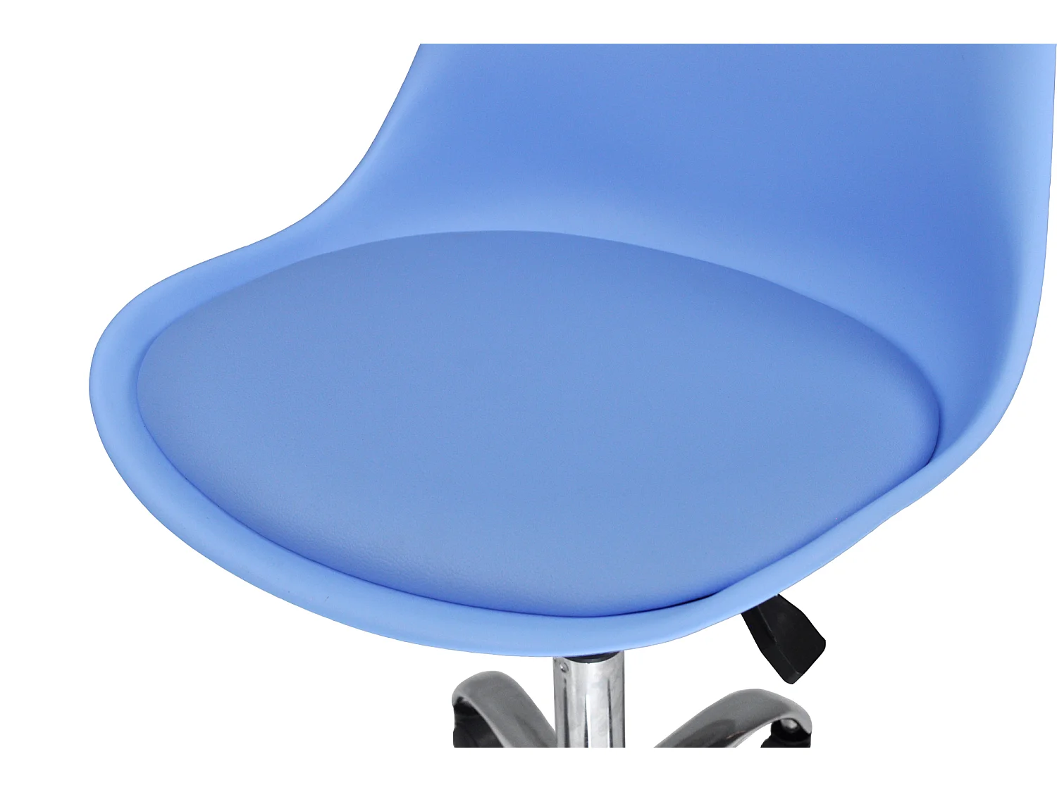 Sedia da ufficio girevole, sedia da scrivania azzurra  con rotelle mod. SALLY