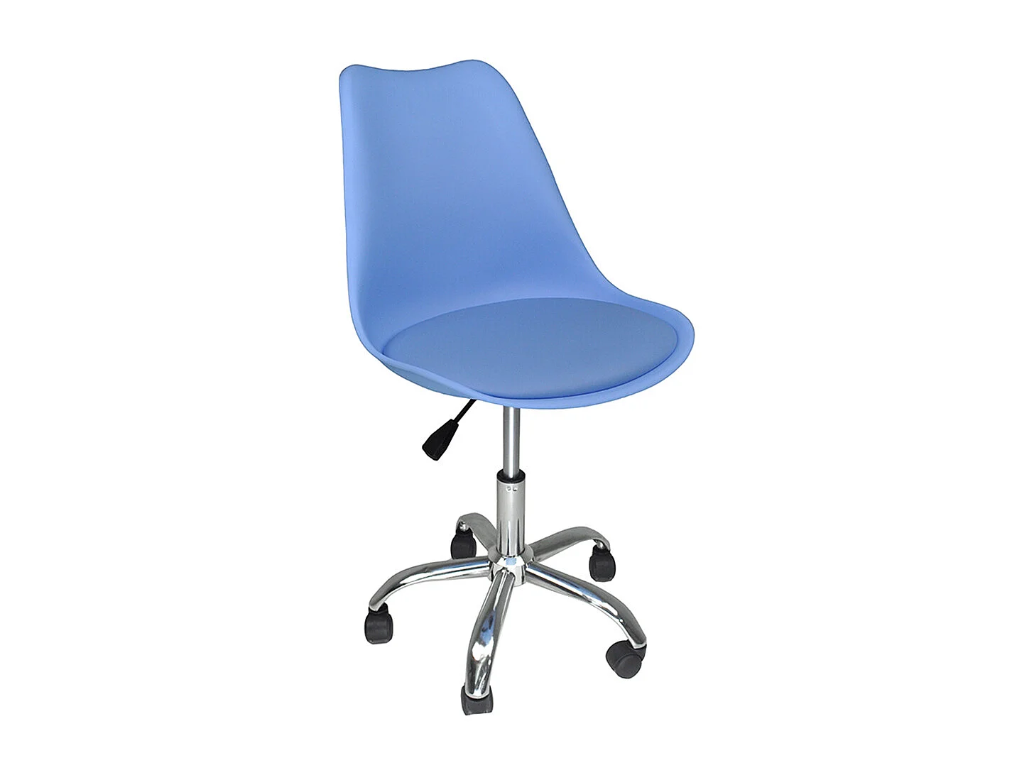 Sedia da ufficio girevole, sedia da scrivania azzurra  con rotelle mod. SALLY