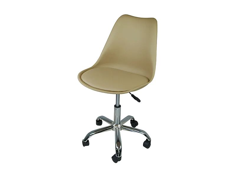 Sedia da ufficio girevole, sedia da scrivania tortora con rotelle mod. SALLY