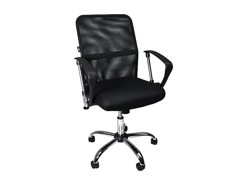 Sedia da ufficio in tessuto a rete nera - PAVIA