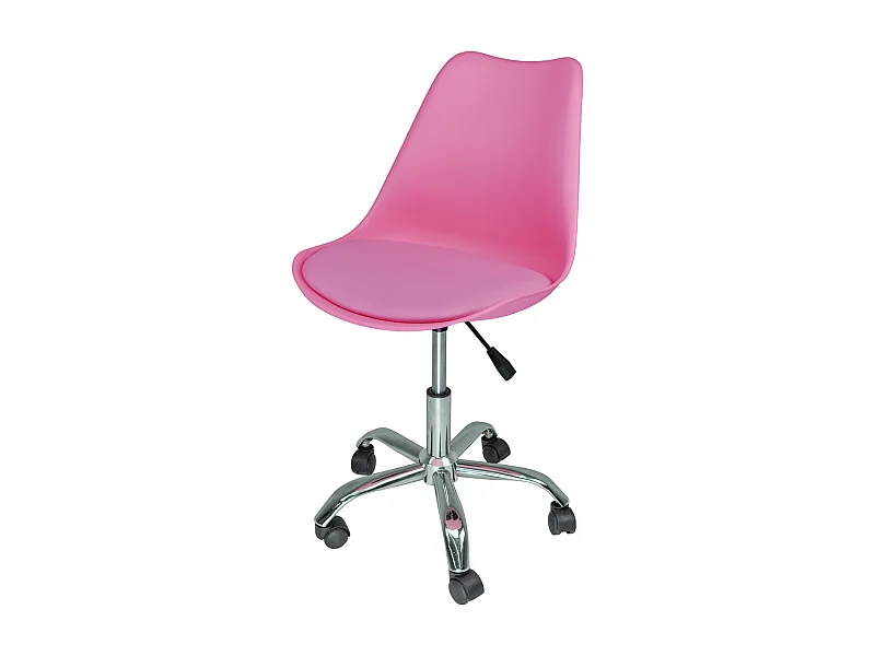Sedia da ufficio girevole, sedia da scrivania fucsia  con rotelle mod. SALLY
