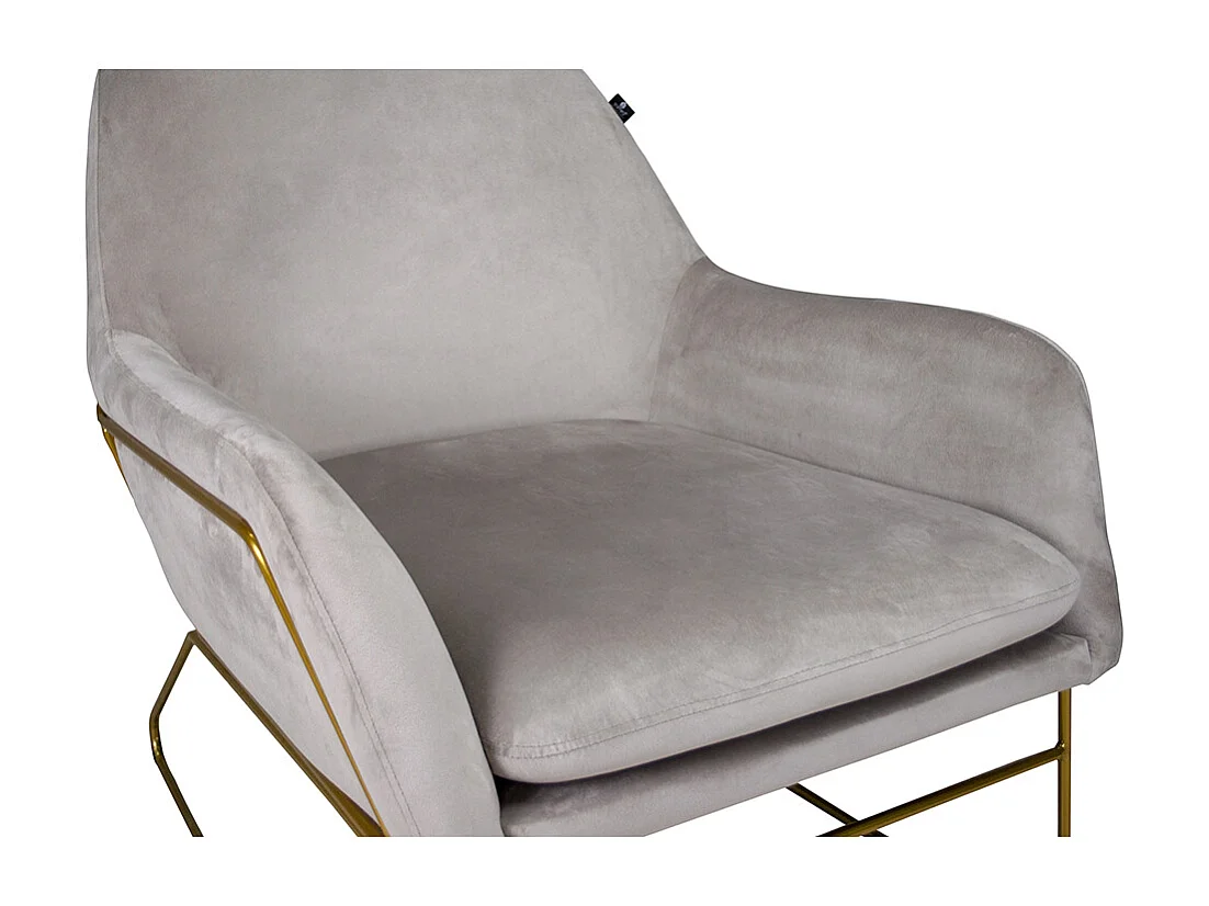 Poltrona in velluto tortora, poltroncina mod. Lara