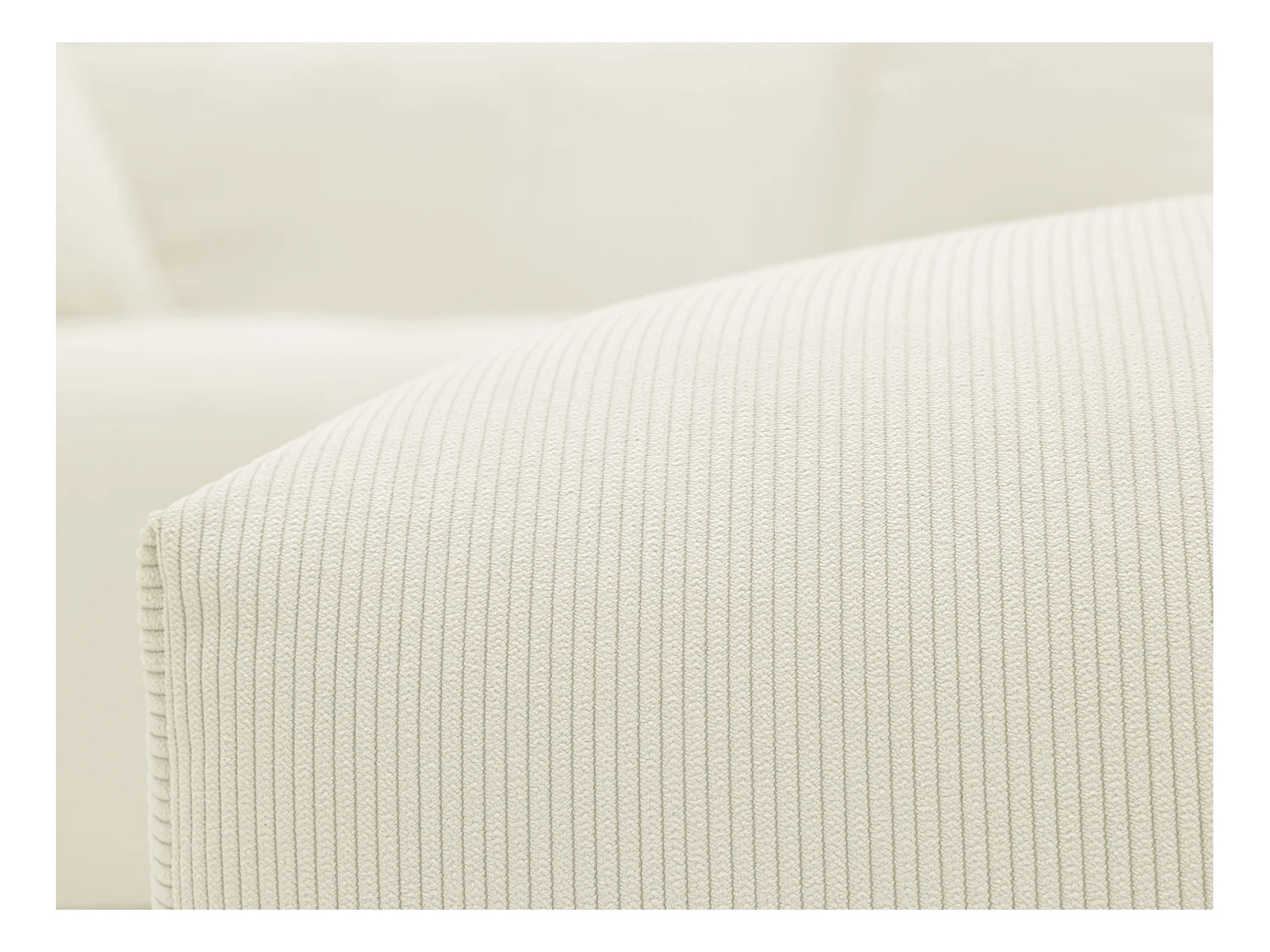 Großes Ecksofa - Ecke links - Feincord - Beige - NAEMIA von Maison Céphy