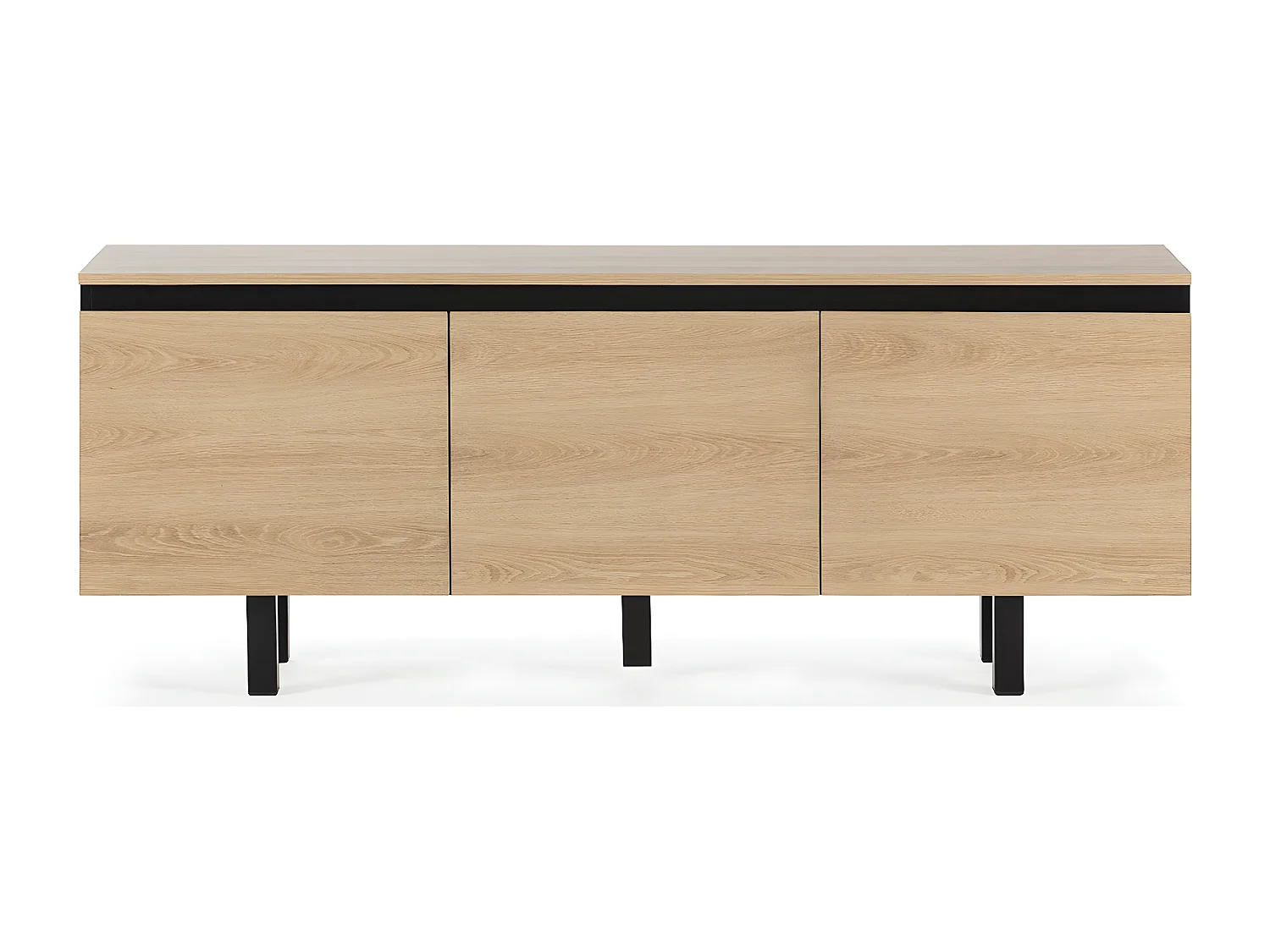 Meuble TV Molina 3 portes couleur chêne