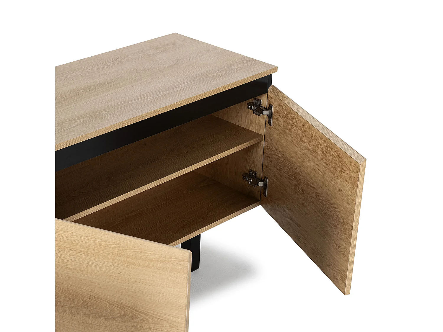 Meuble TV Molina 3 portes couleur chêne