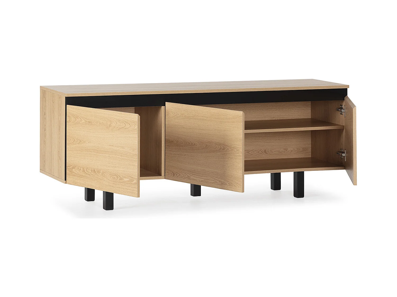 Tv-meubel Molina 3 deuren eikenkleur