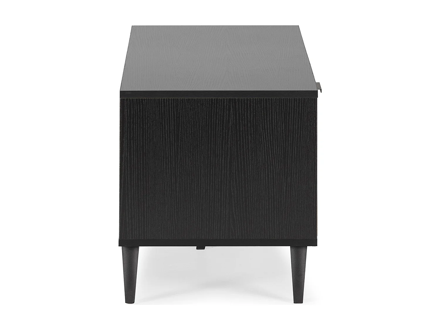 Mobile TV Denis 1 anta e 2 cassetti, colore Nero/Legno