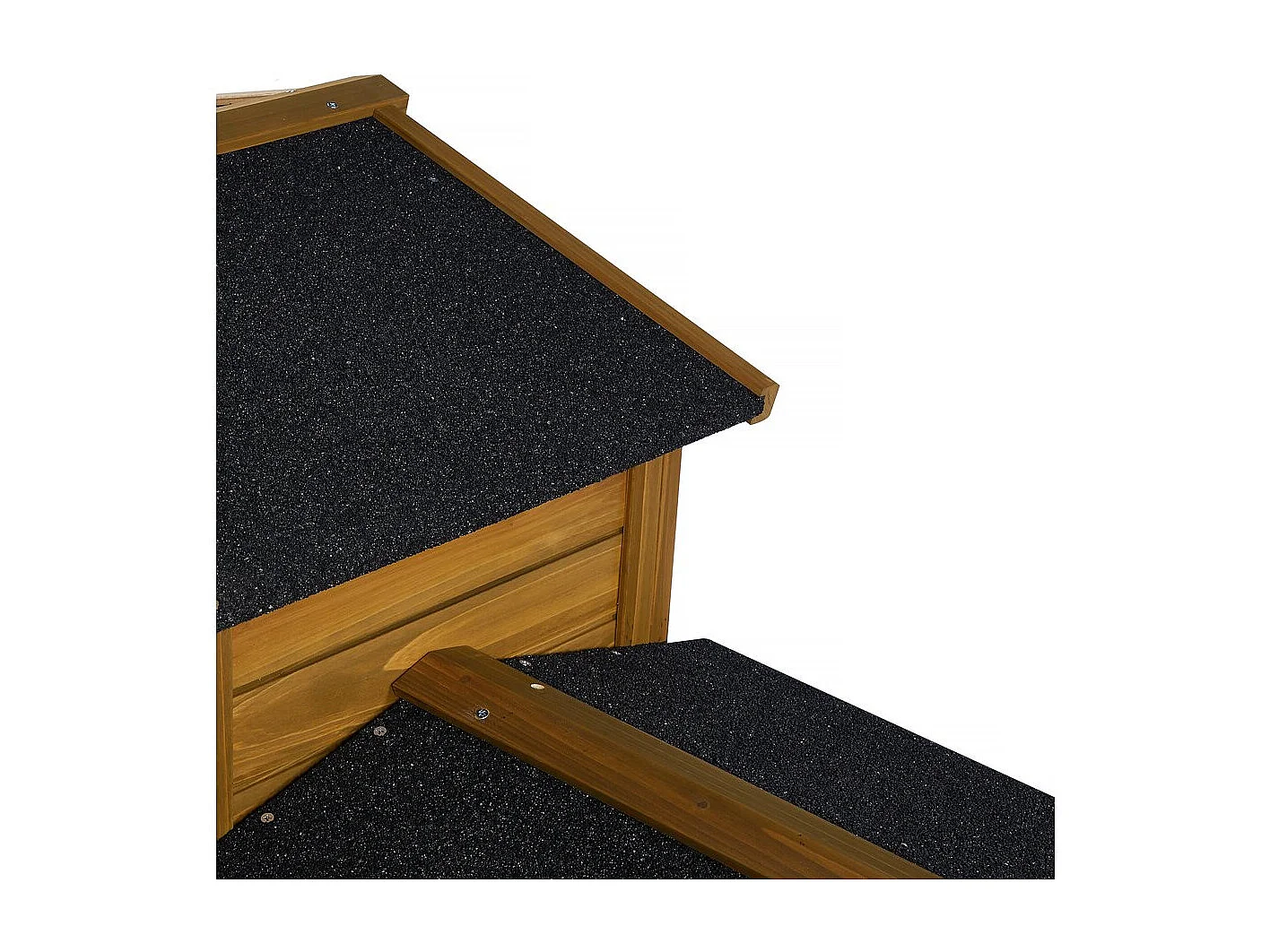 Clapier pour lapin avec 1 étage en bois "Galina" - 224 x 53 x 84 cm - Marron