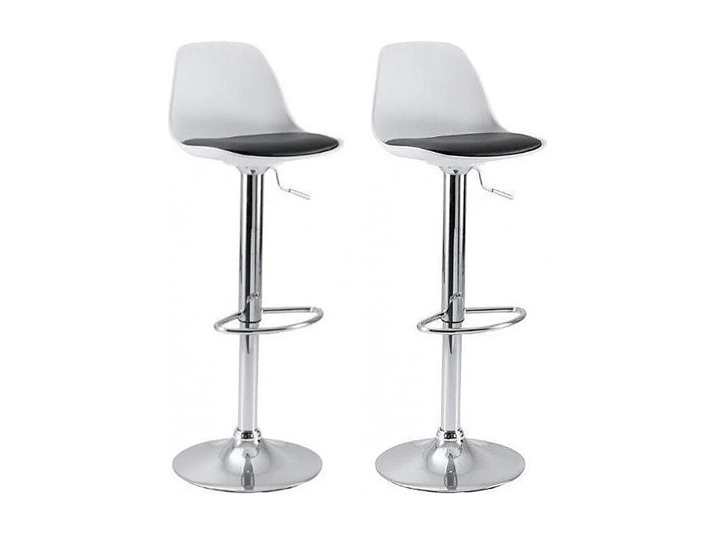 Tabouret de bar Gaëlle blanc (Lot de 2) Blanc