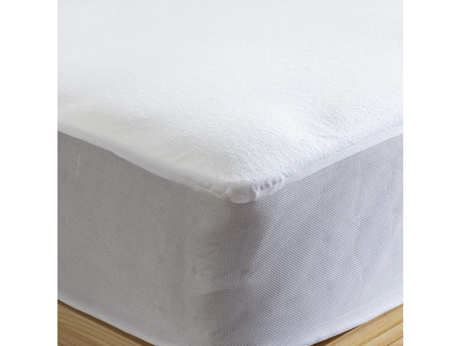 Protège matelas molleton 100% coton bio - bonnet 27 cm 200x200